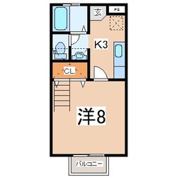 郡山駅 バス25分  自衛隊下車：停歩5分 2階の物件間取画像